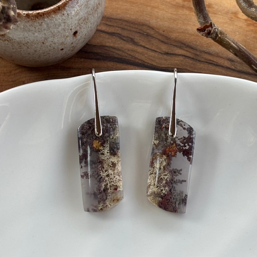 Purple Moss Agate Earrings