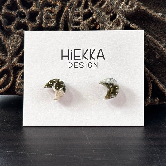 Ocean Jasper Moon Studs
