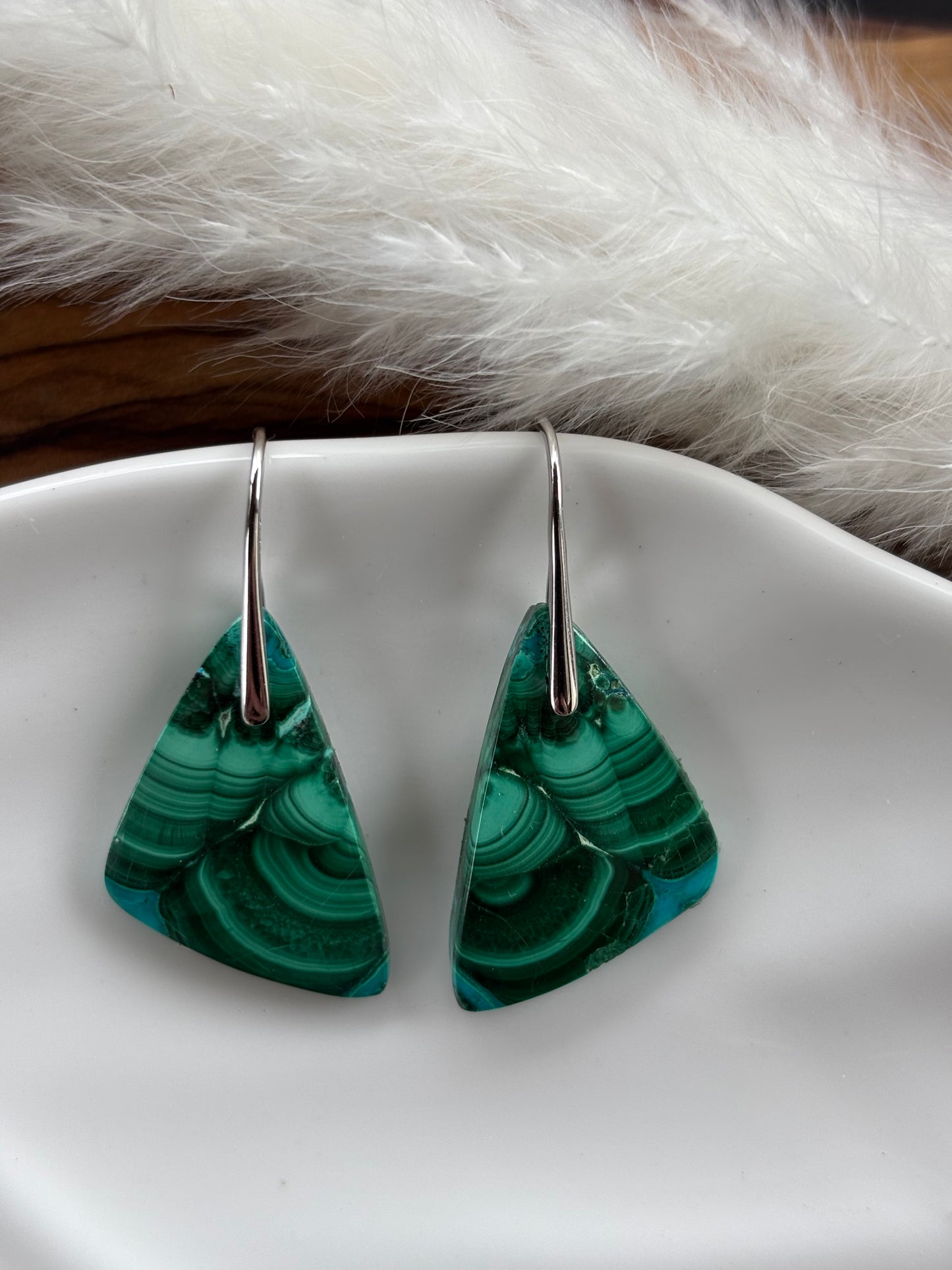 Malachite Chrysocolla Triangles