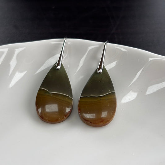 Polychrome Jasper Dangle Earrings