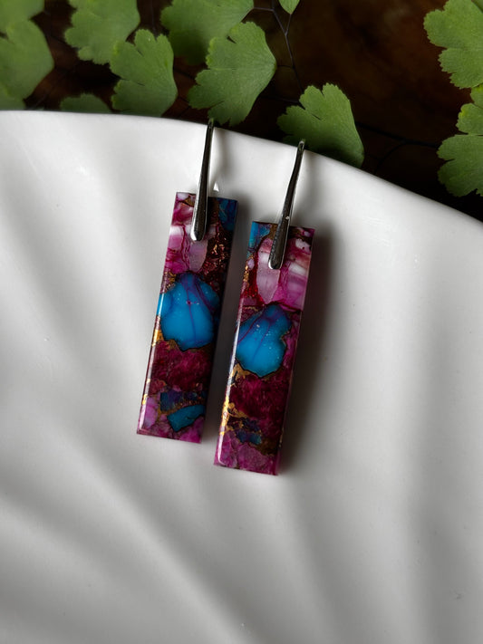 Spiny Oyster Turquoise Earrings