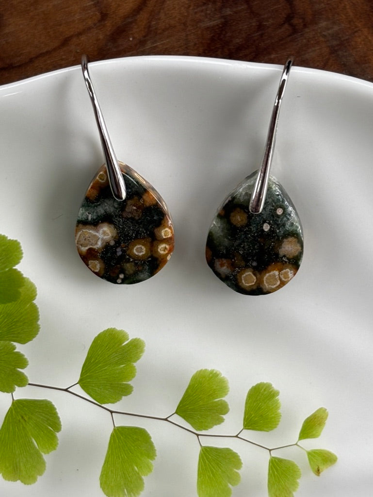 Small Ocean Jasper Earrings