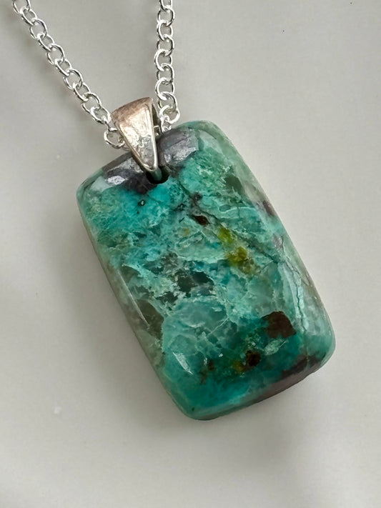 Chrysocolla Pendant Necklace