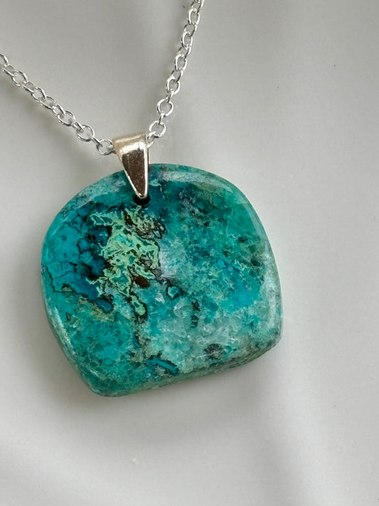 Chrysocolla Pendant Necklace