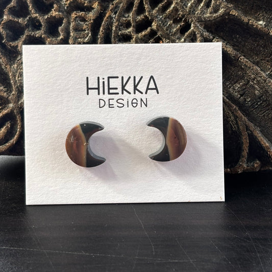 Polychrome Jasper Moon Studs