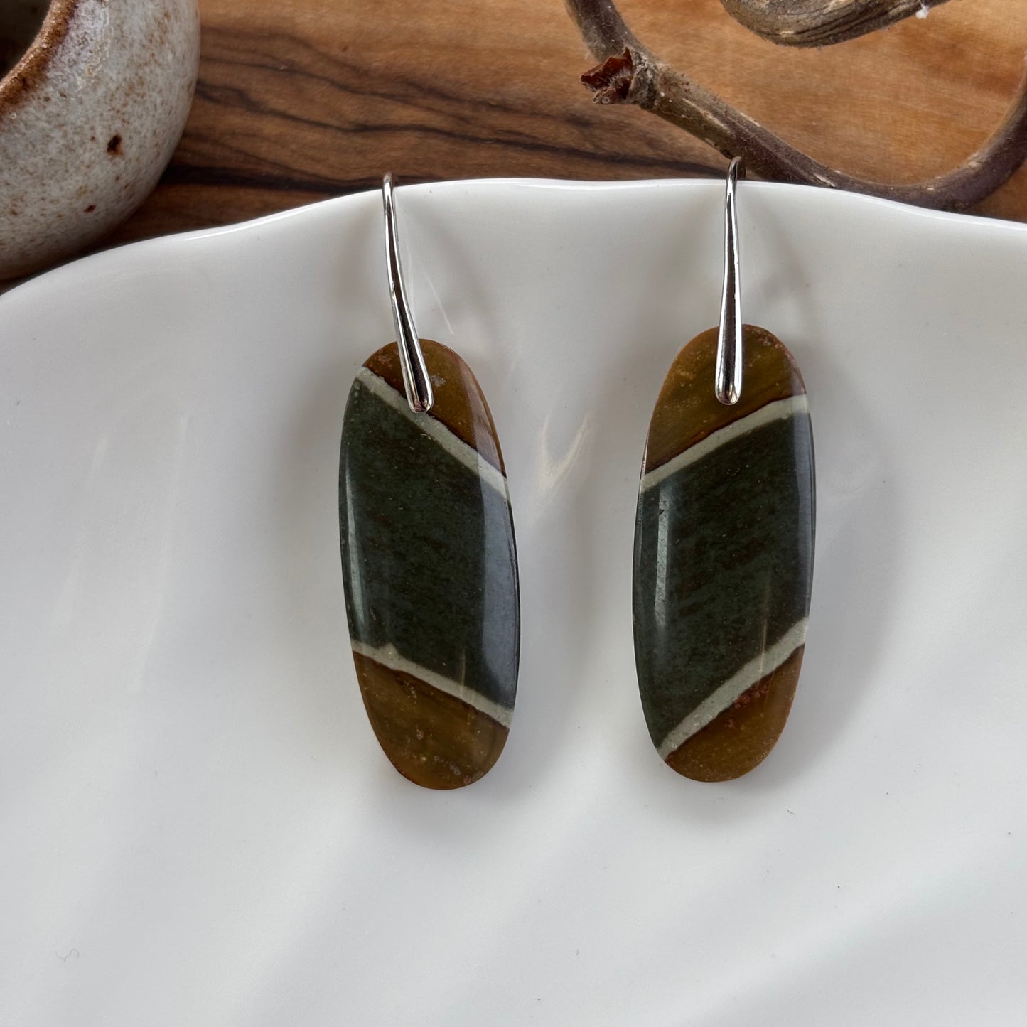 Polychrome Jasper Dangle Earrings
