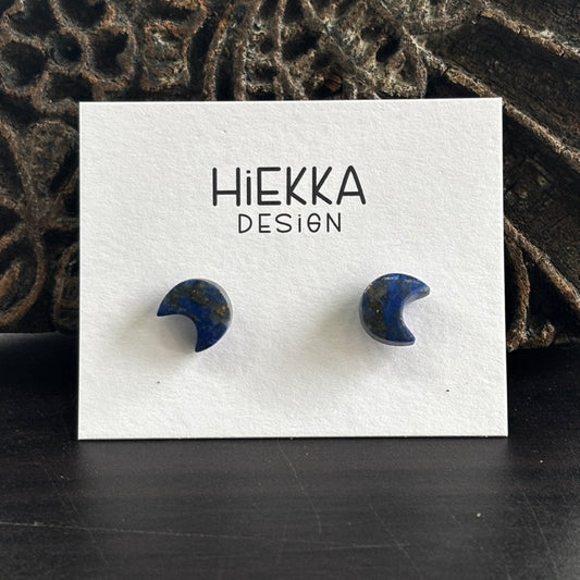 Sodalite Moon Studs
