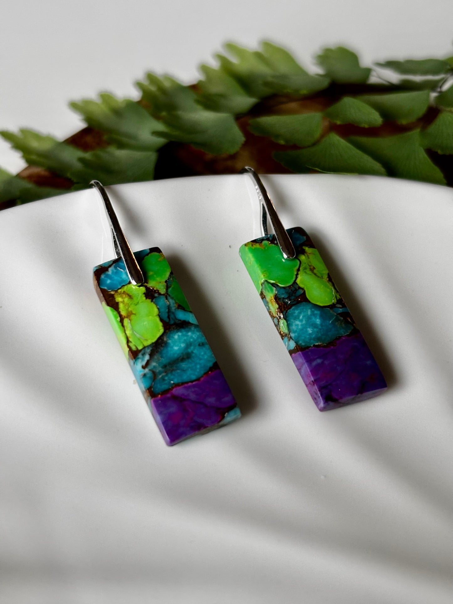 Spiny Oyster Turquoise Earrings