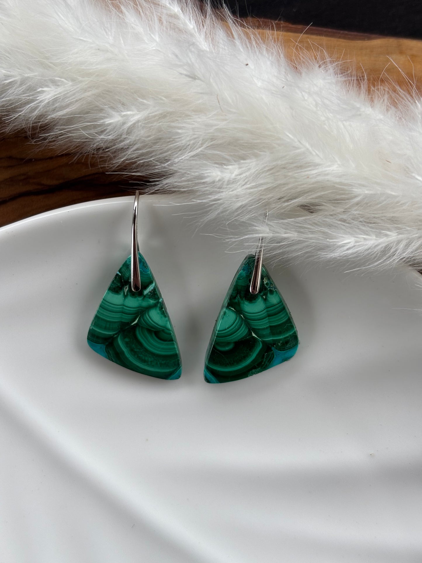 Malachite Chrysocolla Triangles