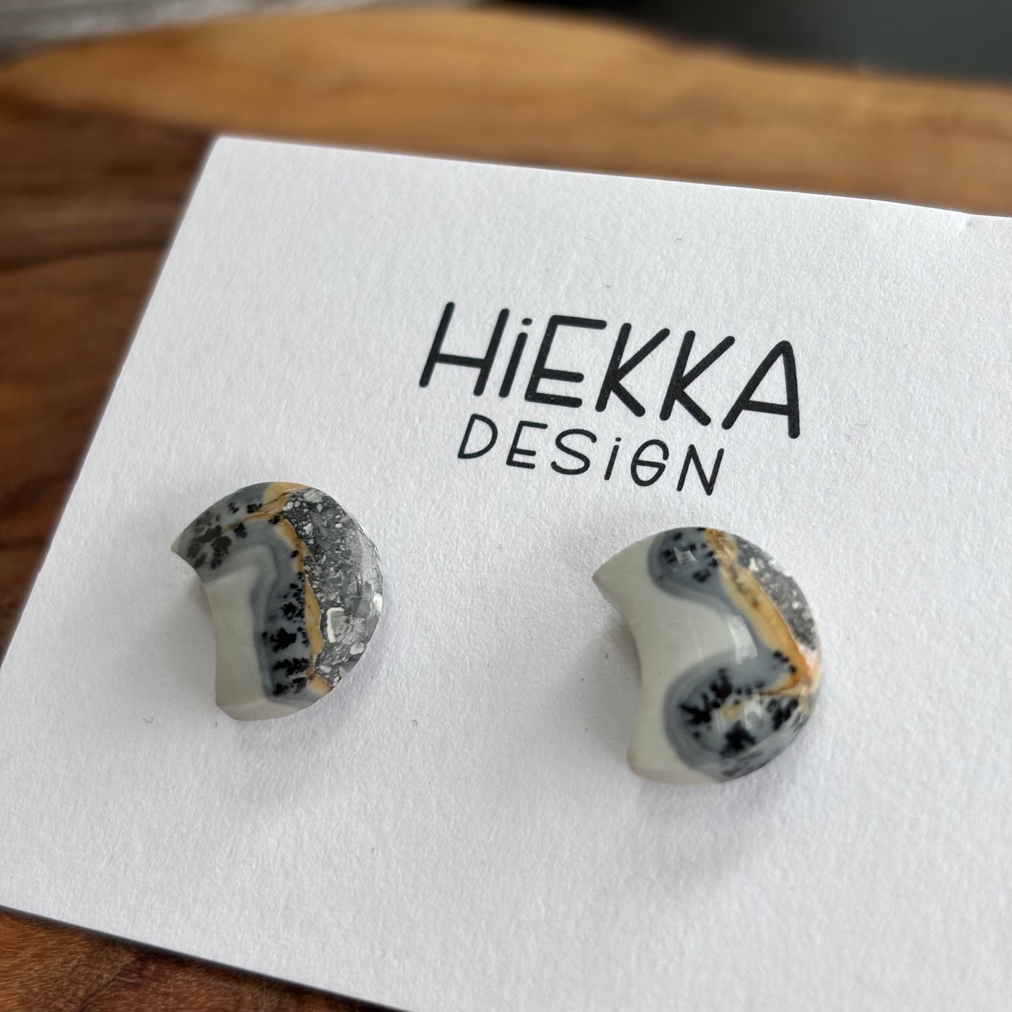 Maligano Jasper Moon Studs