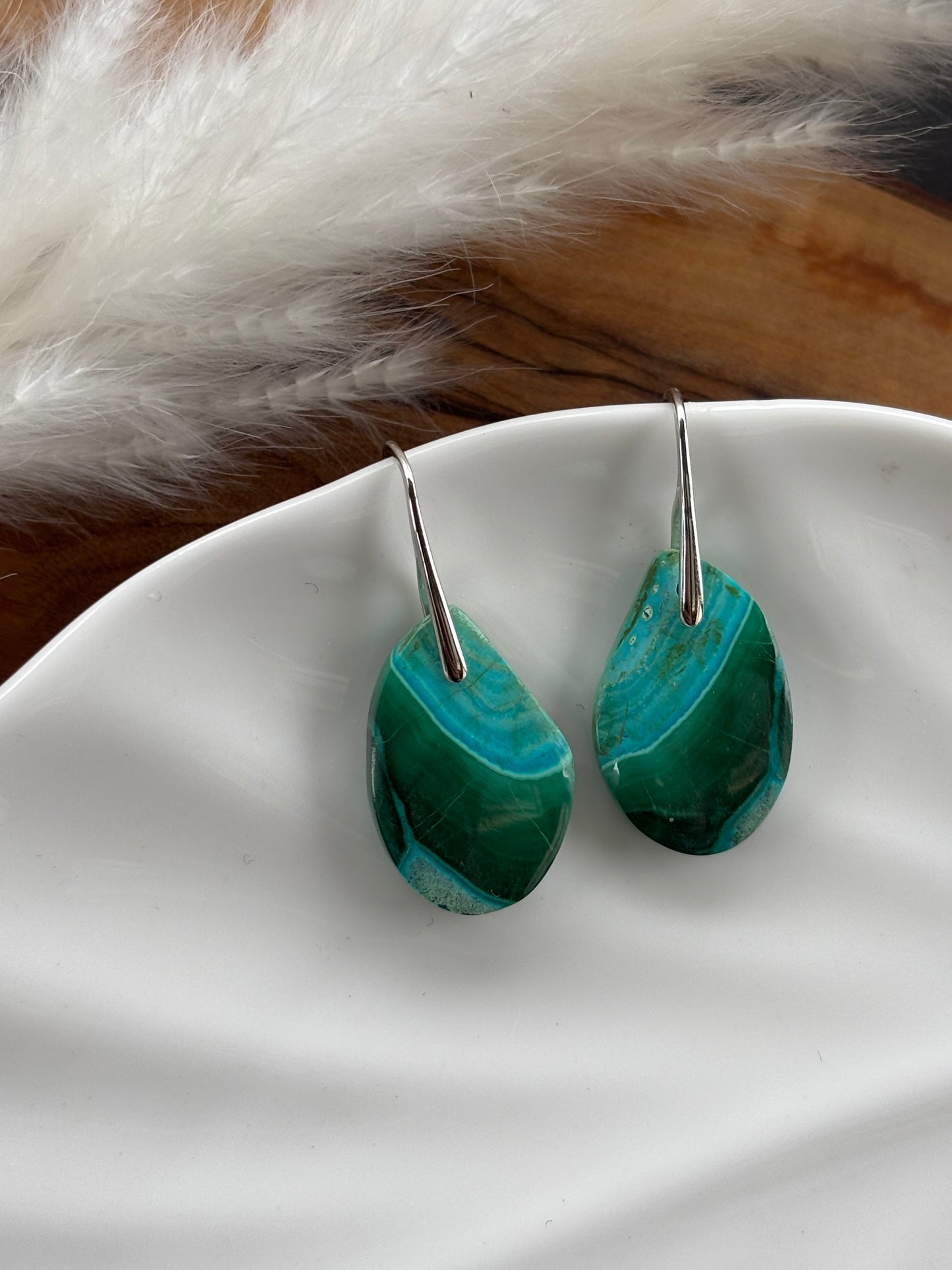 Malachite Chrysocolla Earrings