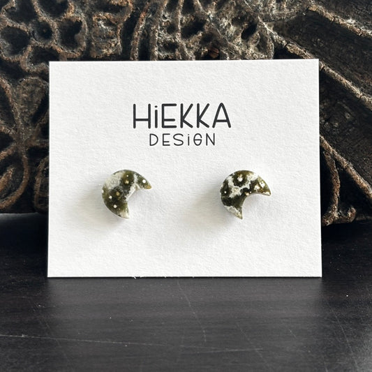 Ocean Jasper Moon Studs