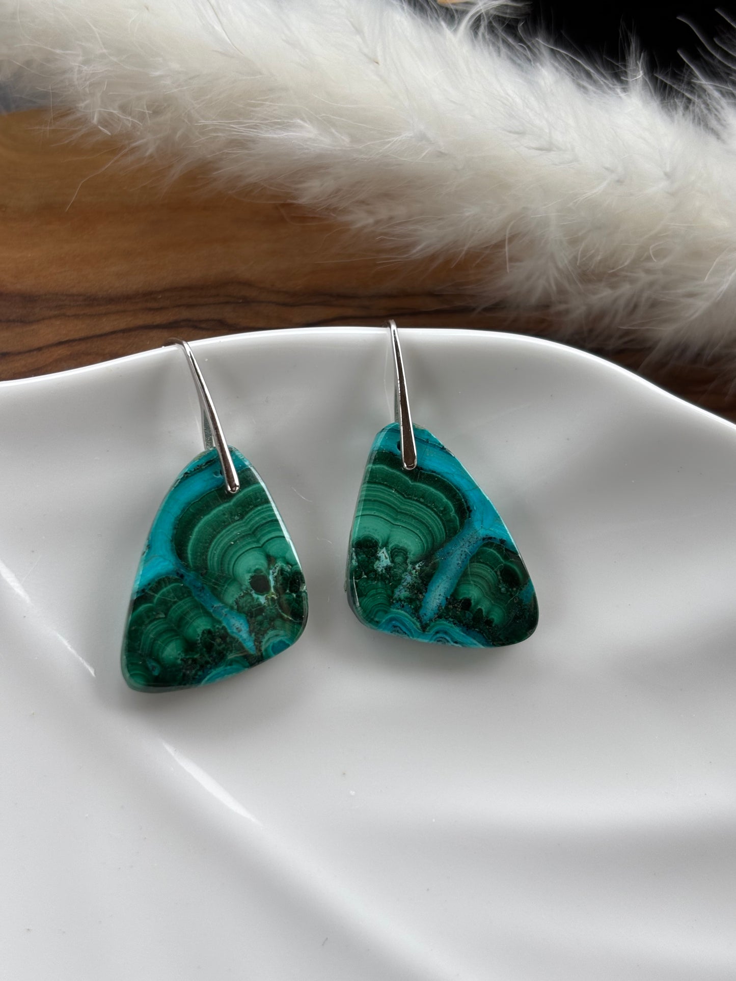 Malachite Chrysocolla Triangles