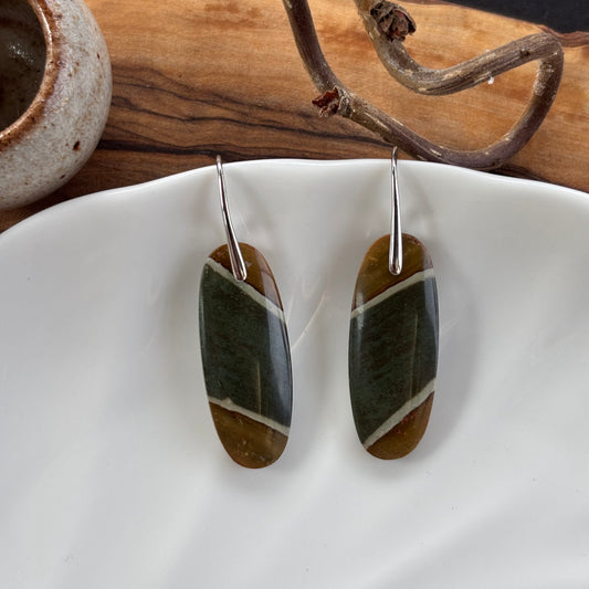 Polychrome Jasper Dangle Earrings