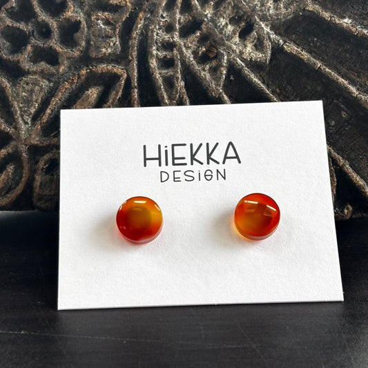 Carnelian Round Studs