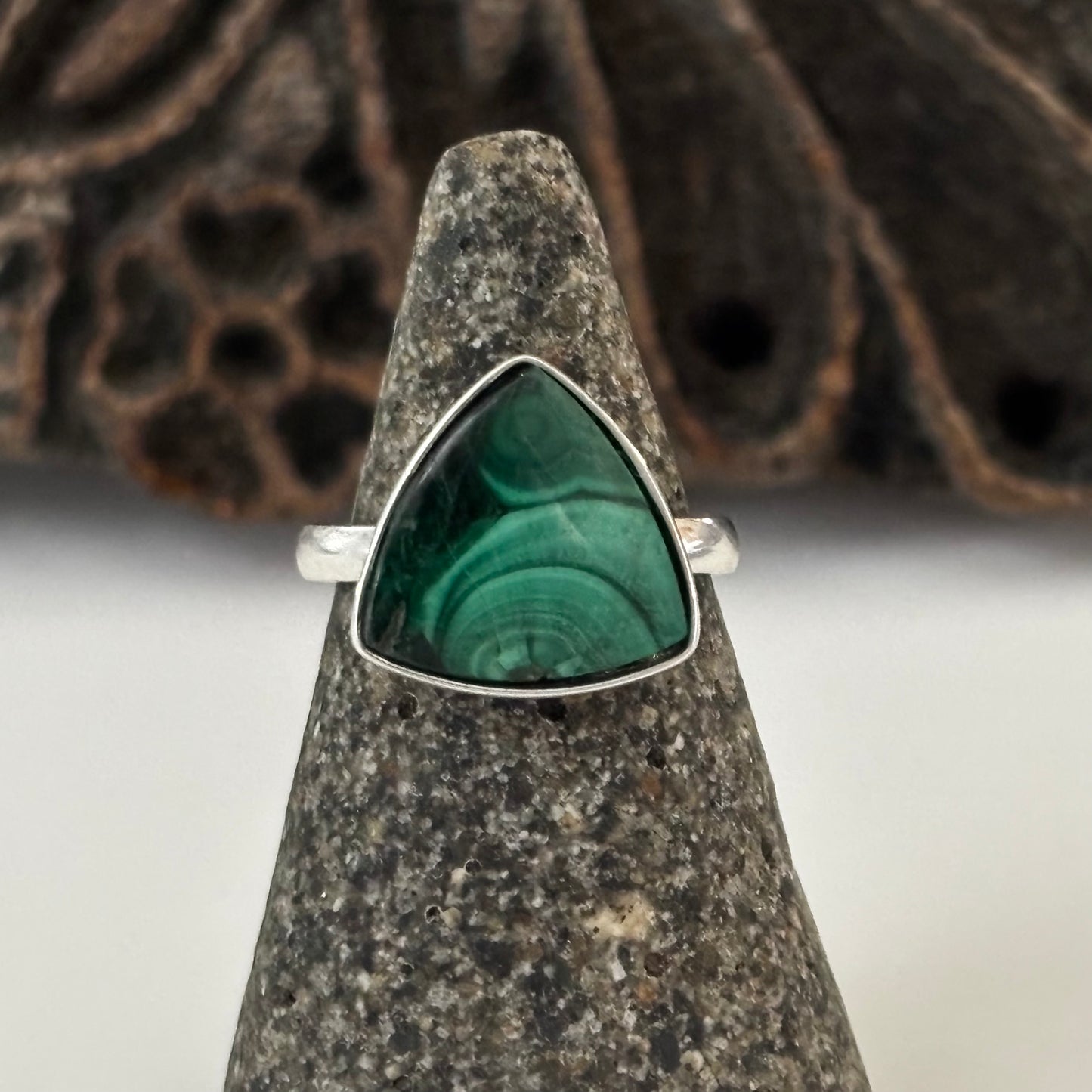 Malachite Ring Size 6.5
