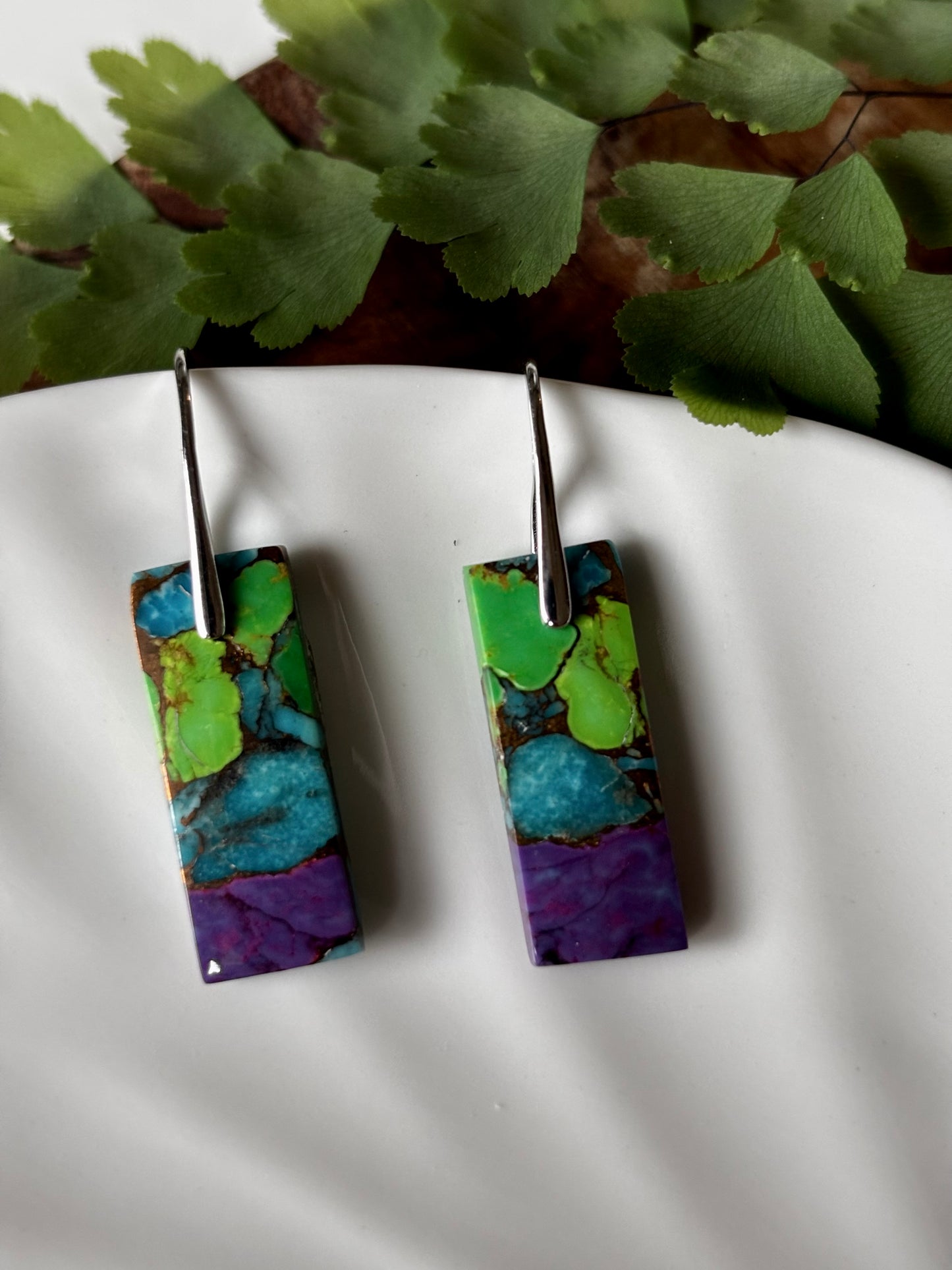 Spiny Oyster Turquoise Earrings