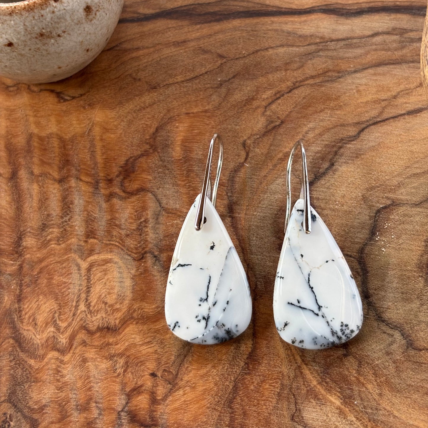 Dentritic Opal Dangle Earrings