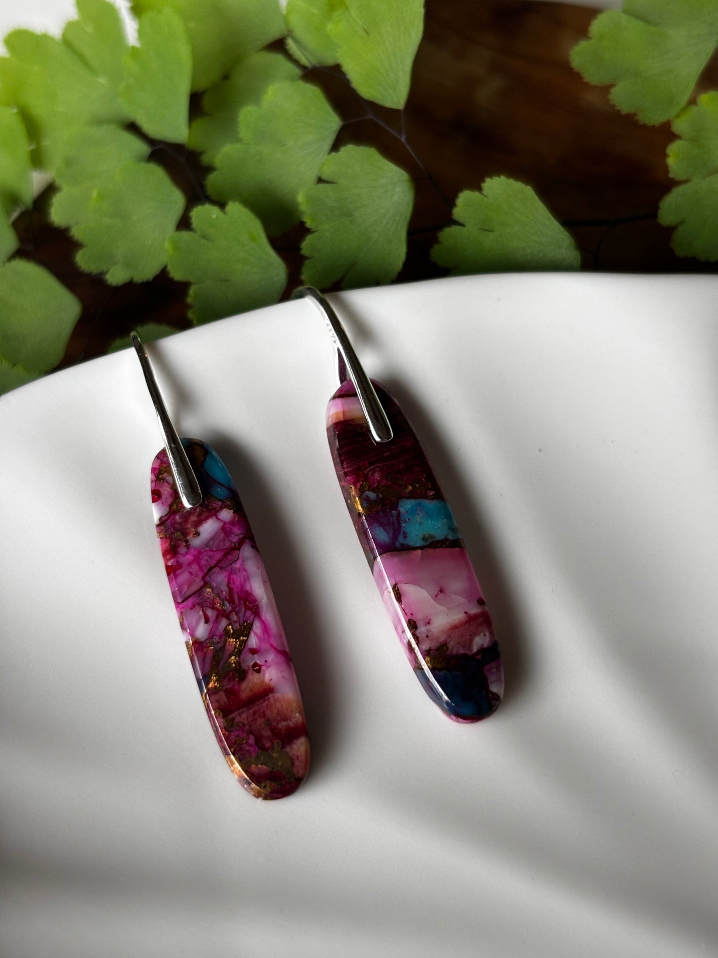 Spiny Oyster Turquoise Earrings