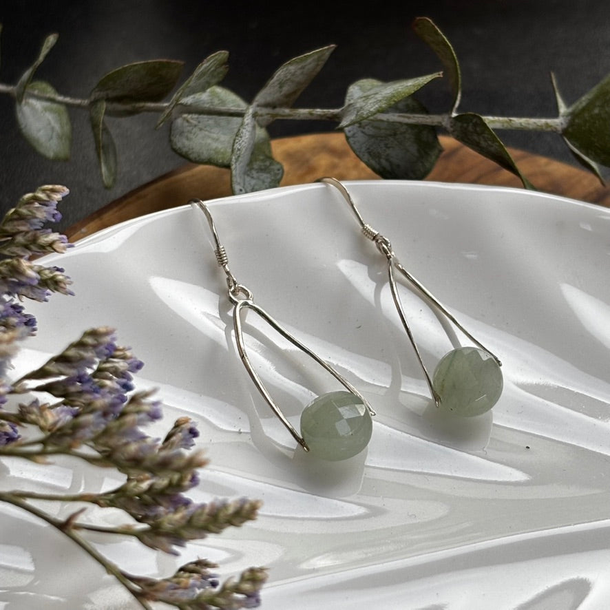 Green Aventurine Triangle Dangles