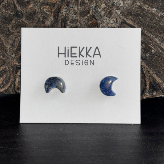 Sodalite Moon Studs