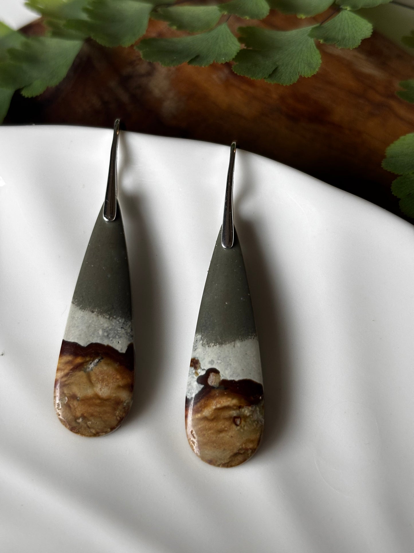 Polychrome Jasper Dangle Earrings