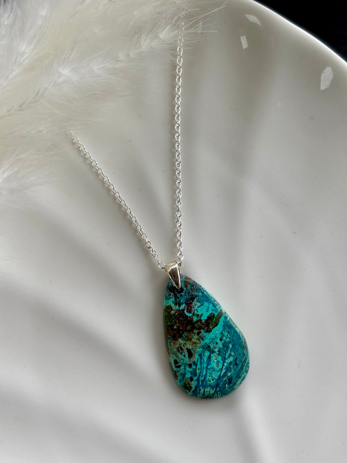 Chrysocolla Pendant Necklace