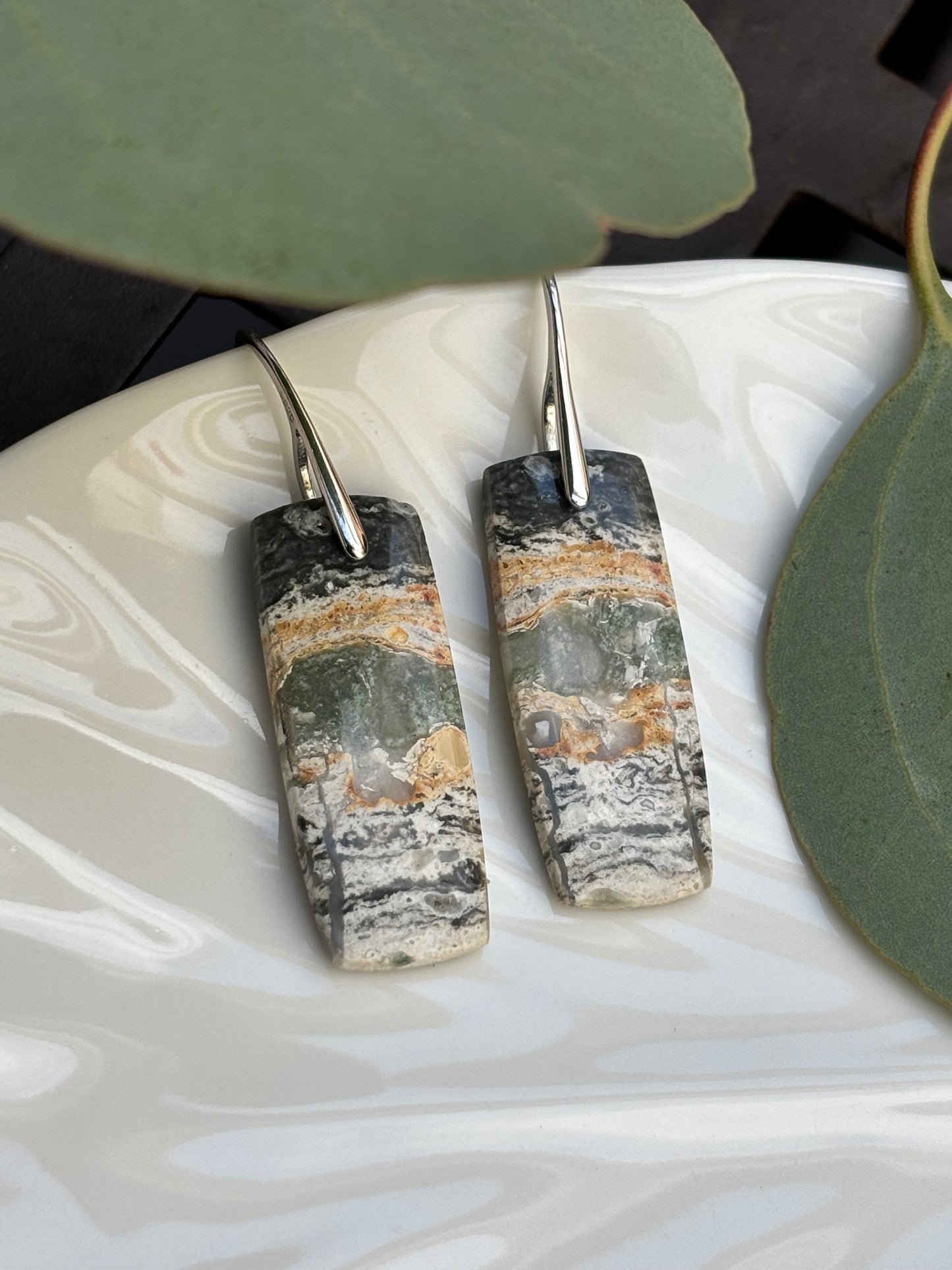 River Jasper Dangle Earrings