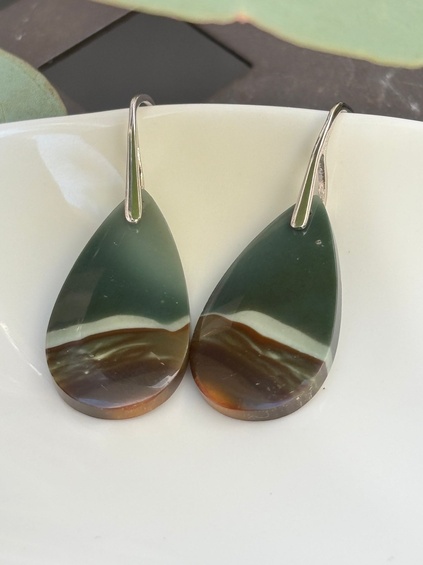 Polychrome Jasper Dangle Earrings