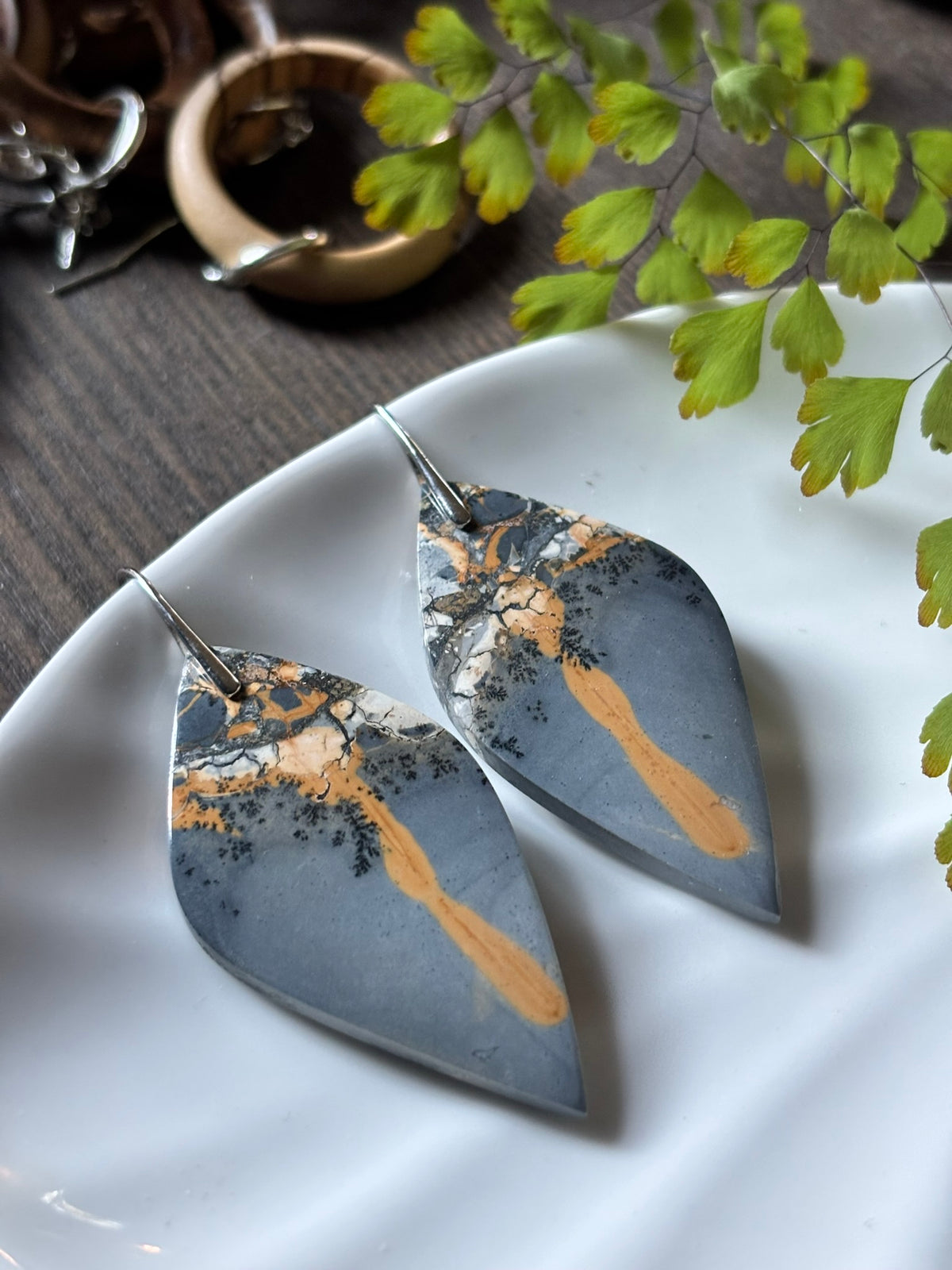 Maligano Jasper Golden Vein Earrings alternate view 3