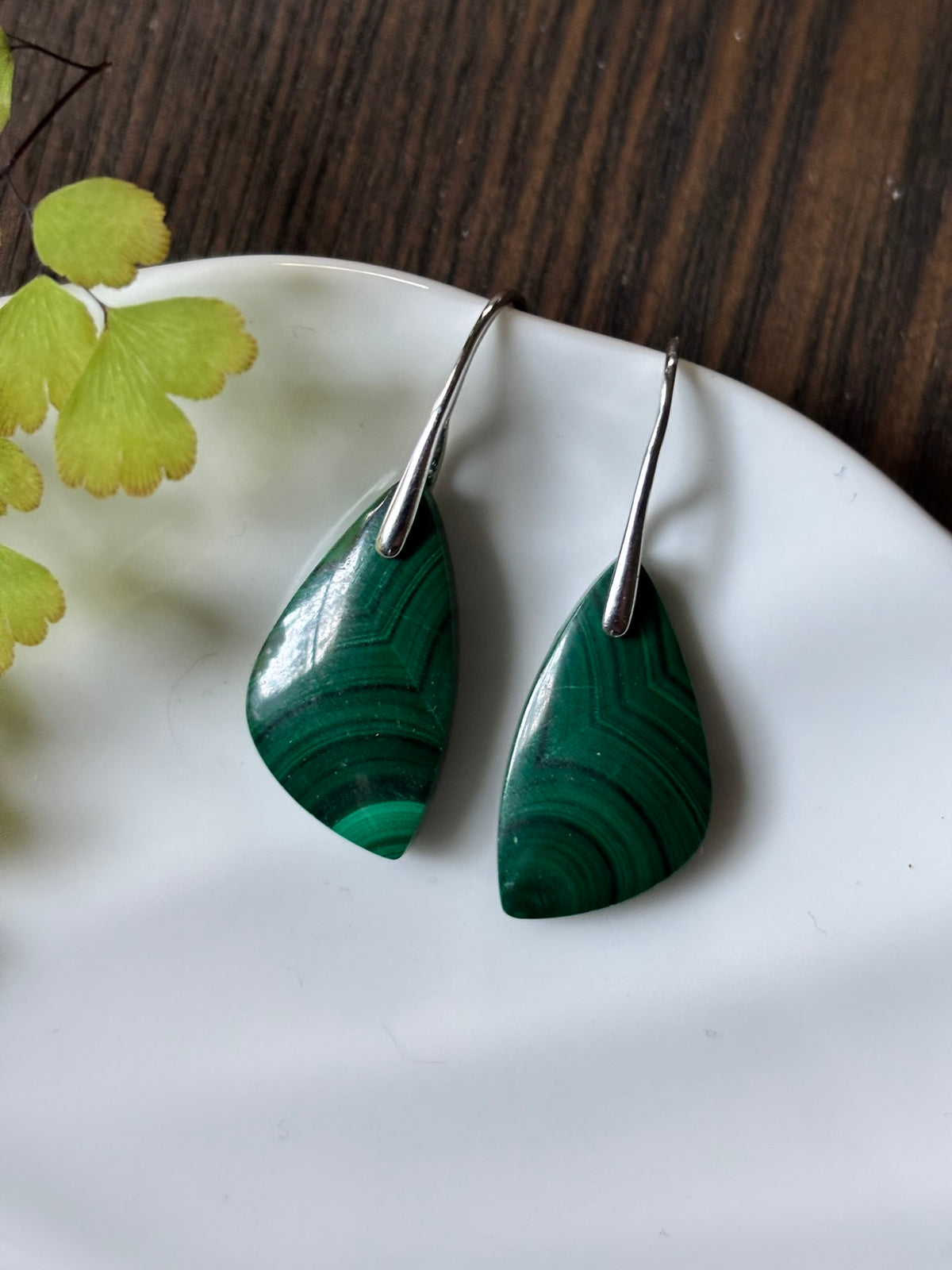 Malachite Deep Green Earrings alternate view 2