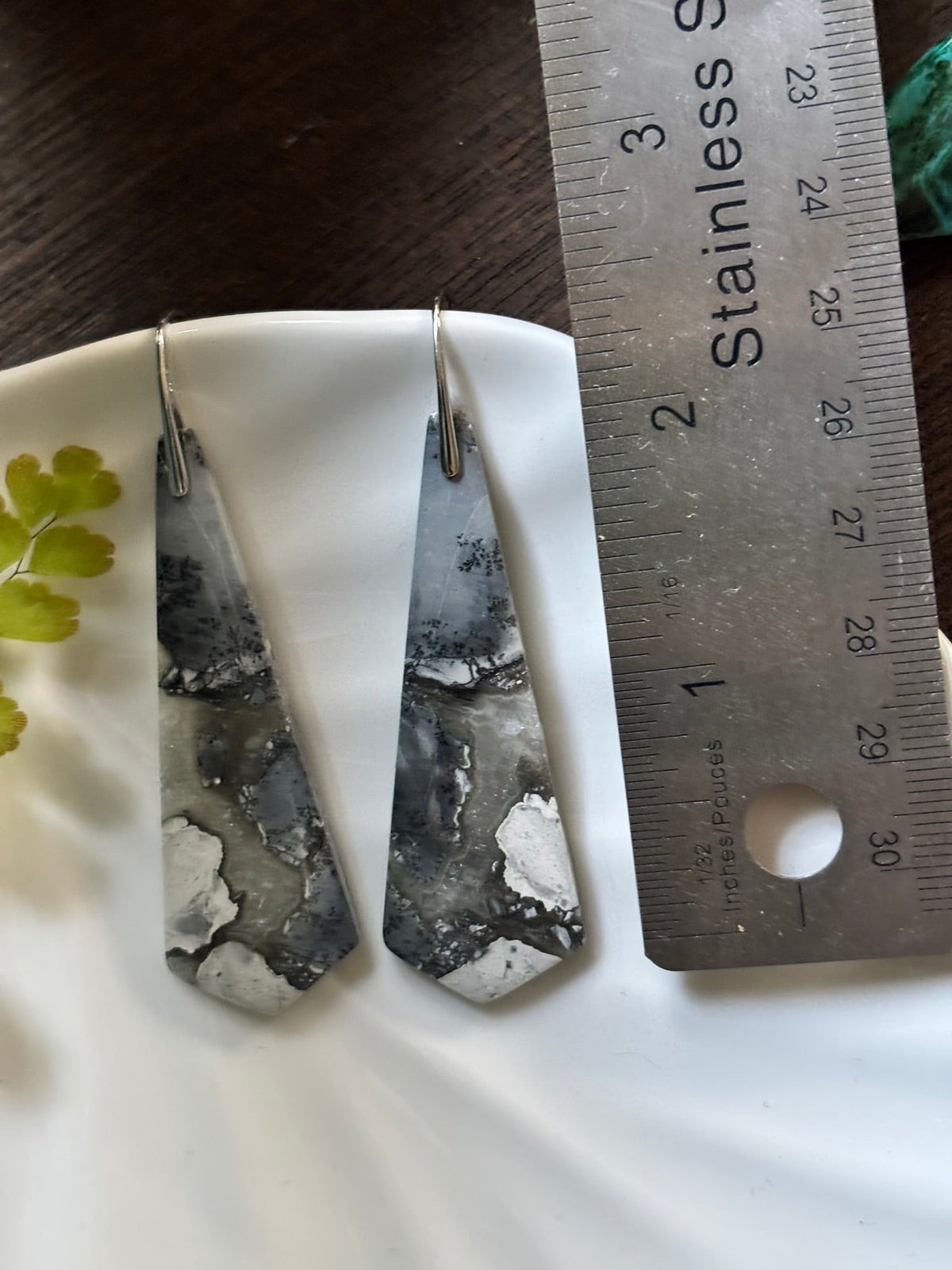 Maligano Jasper Charcoal Mosaic Earrings alternate view 3