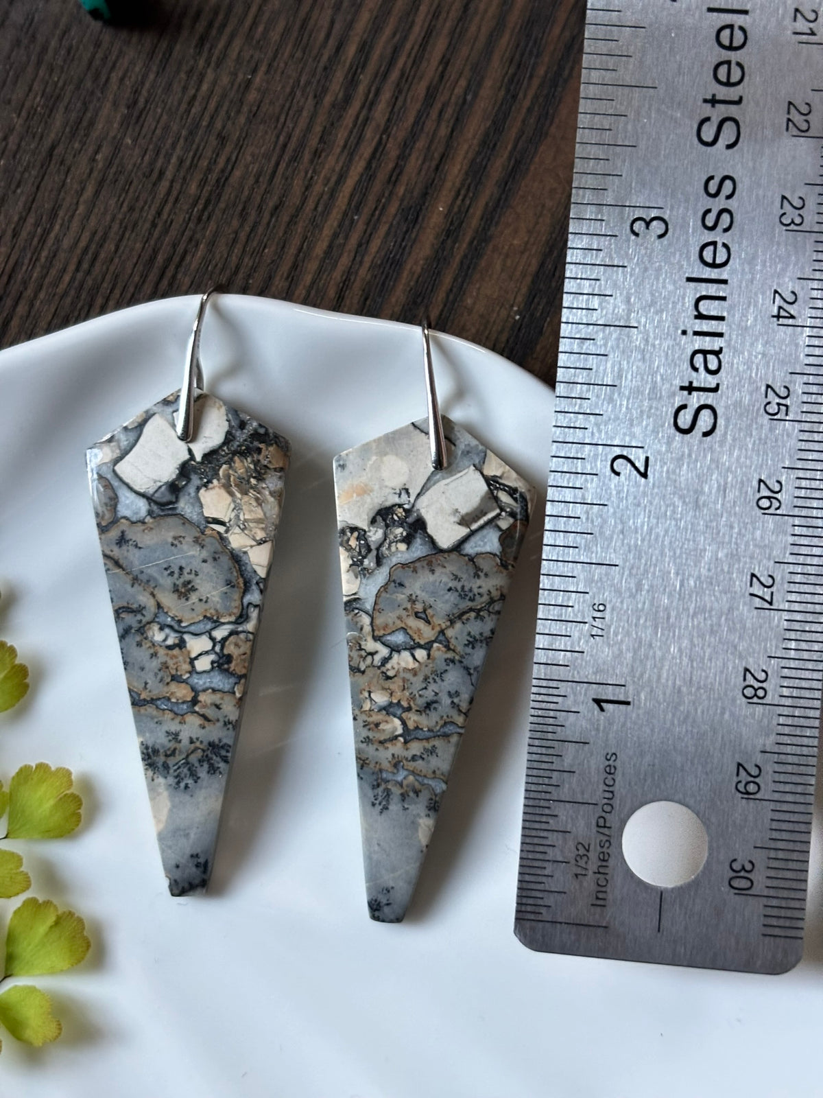 Maligano Jasper Charcoal Statement Earrings alternate view 4