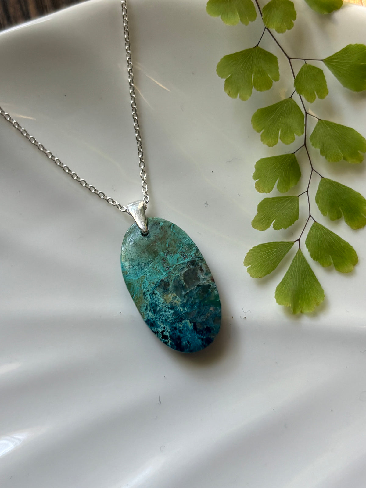 Chrysocolla Oval Necklace
