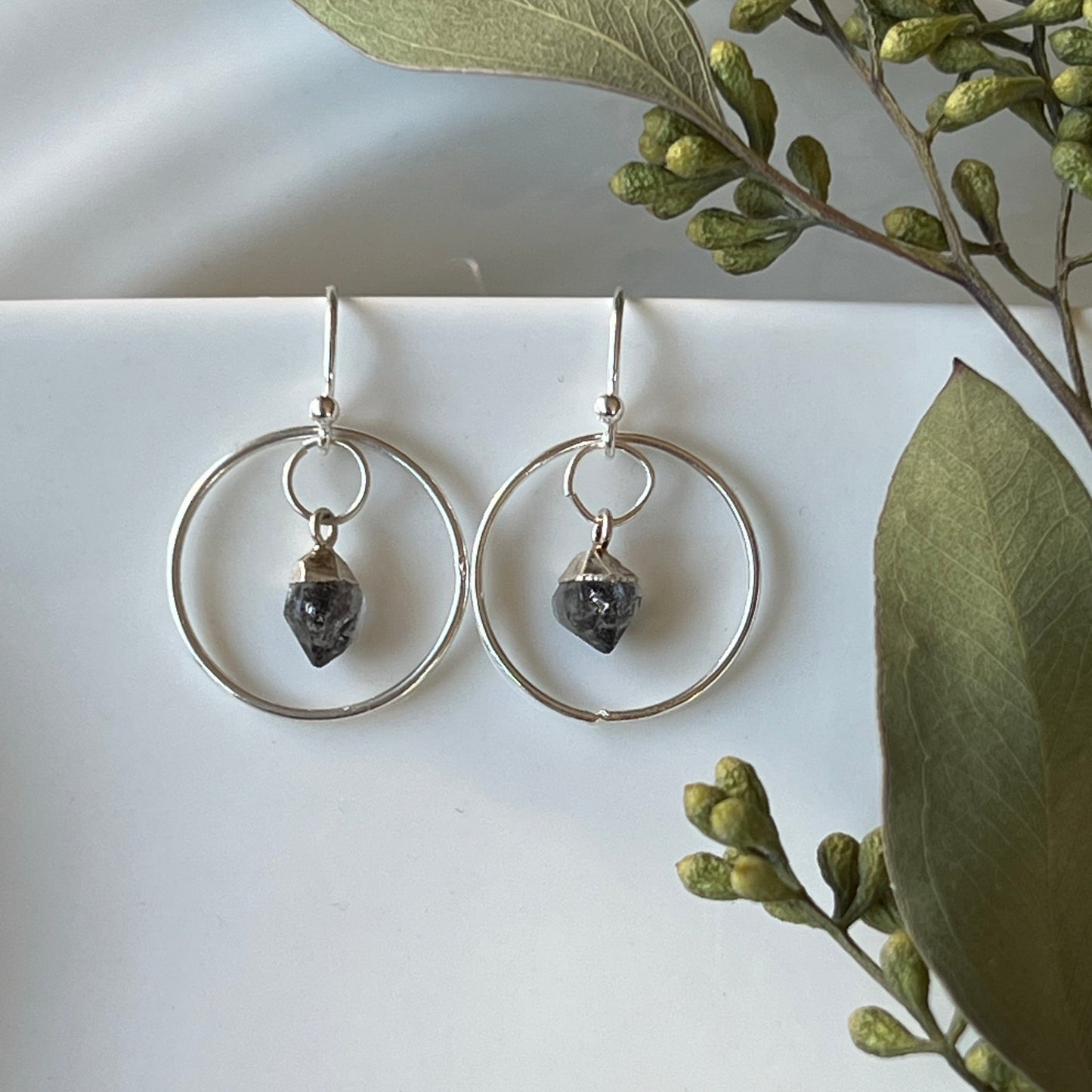 Small Herkimer Diamond Earrings