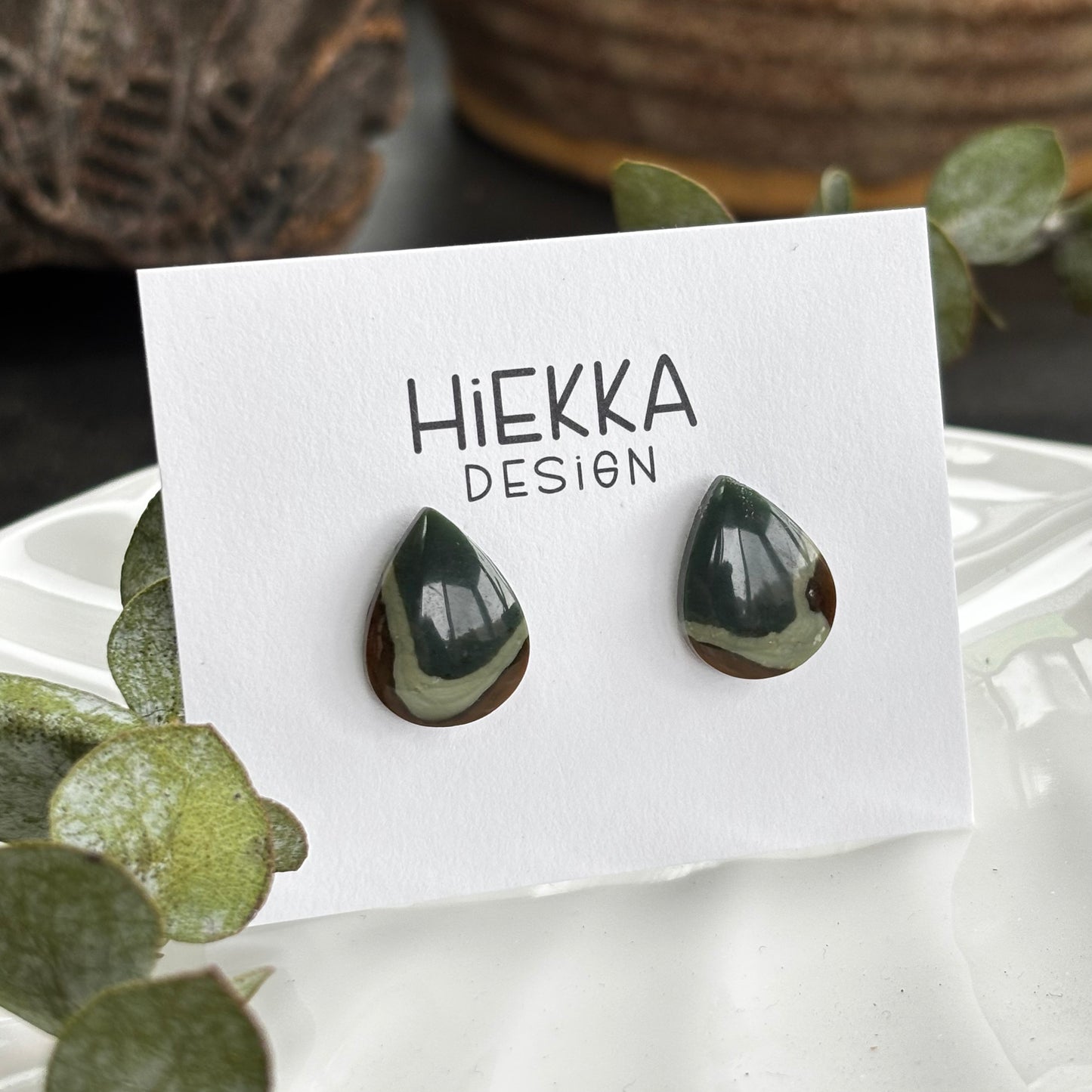 Polychrome Jasper Teardrop Studs