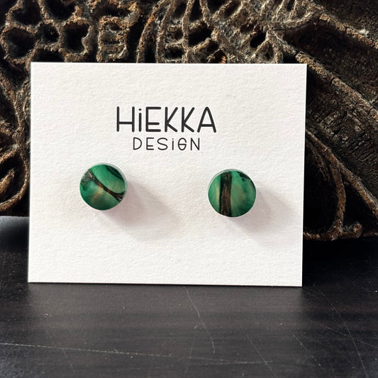 Malachite Round Studs
