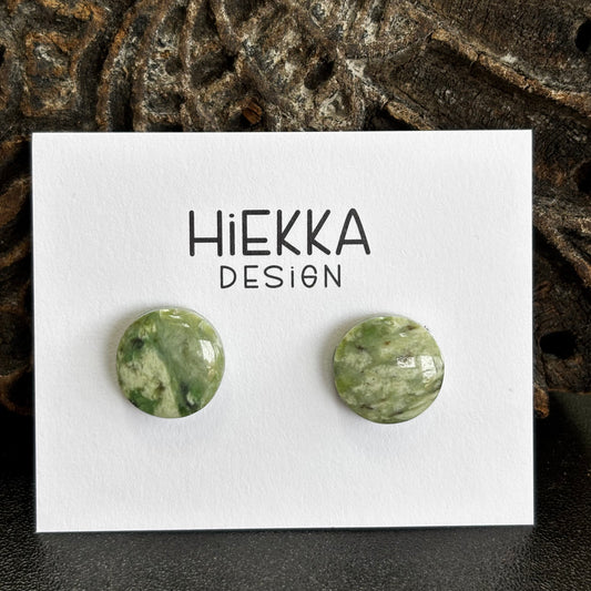 Green Maligano Jasper Round Studs