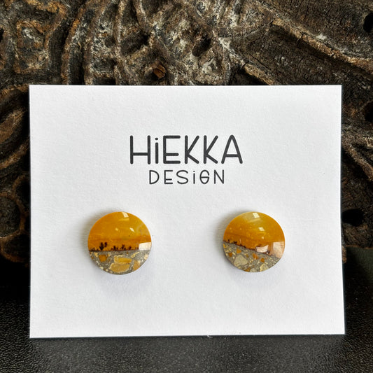 Maligano Jasper Round Studs