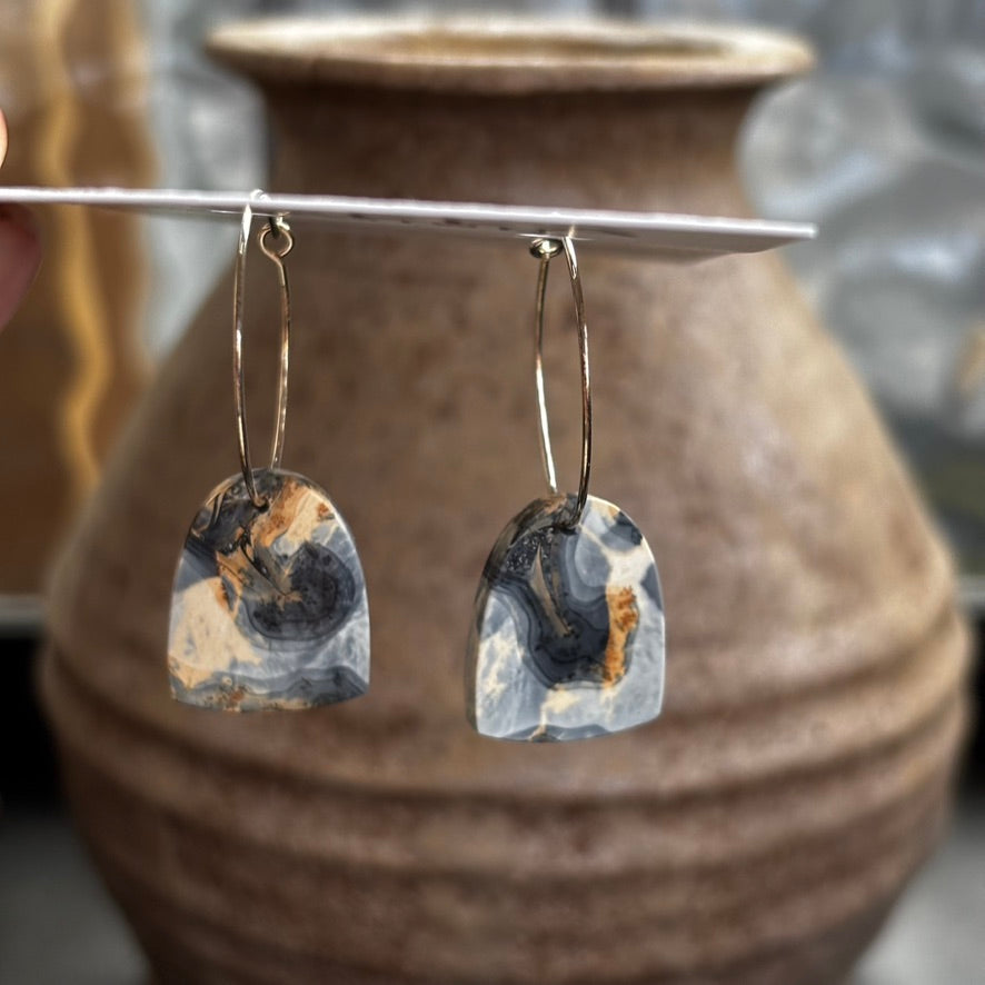 Maligano Jasper Hoop Earrings