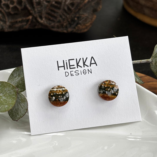 Ocean Jasper Round Studs