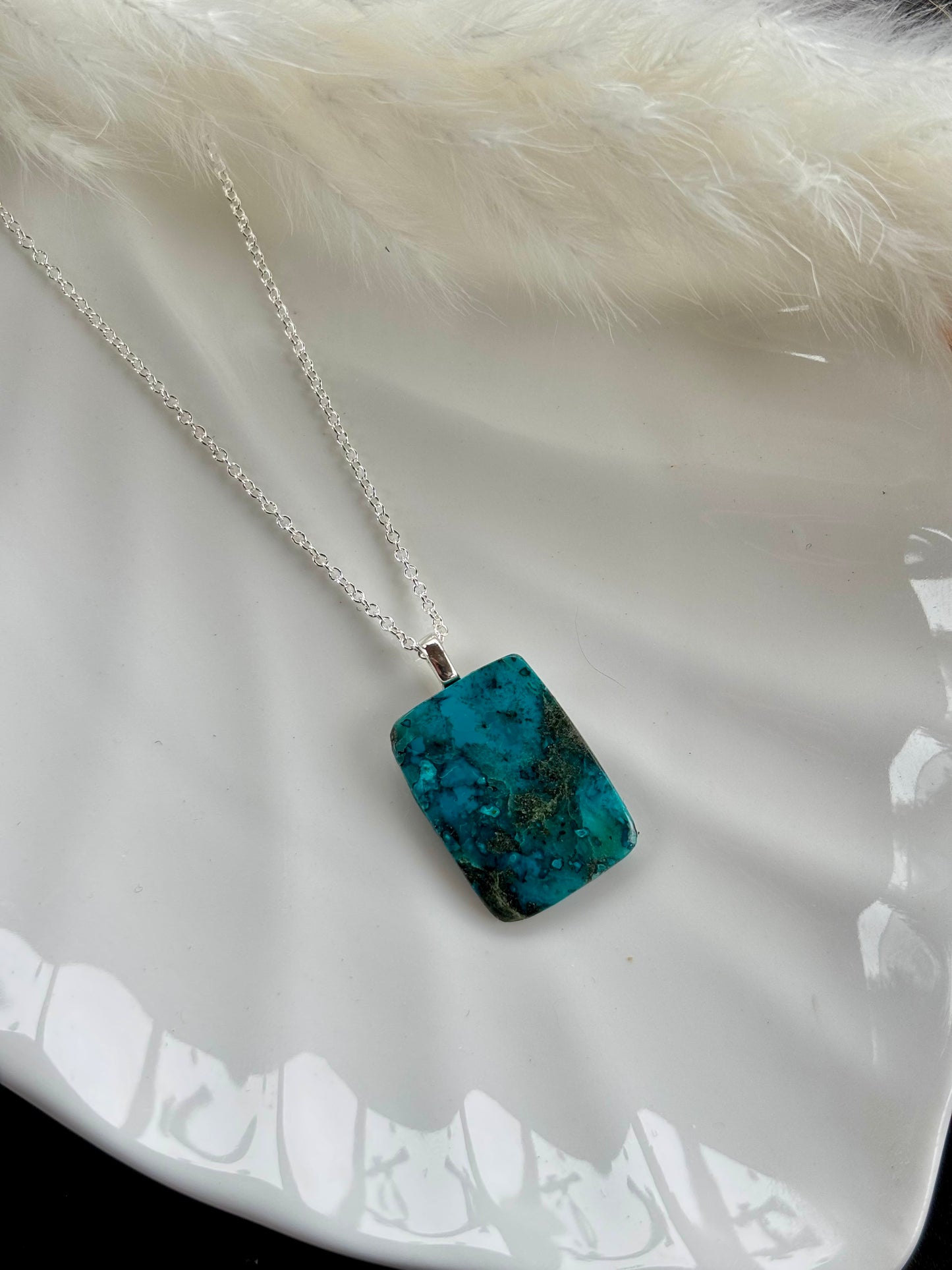Shattuckite Pendant Necklace