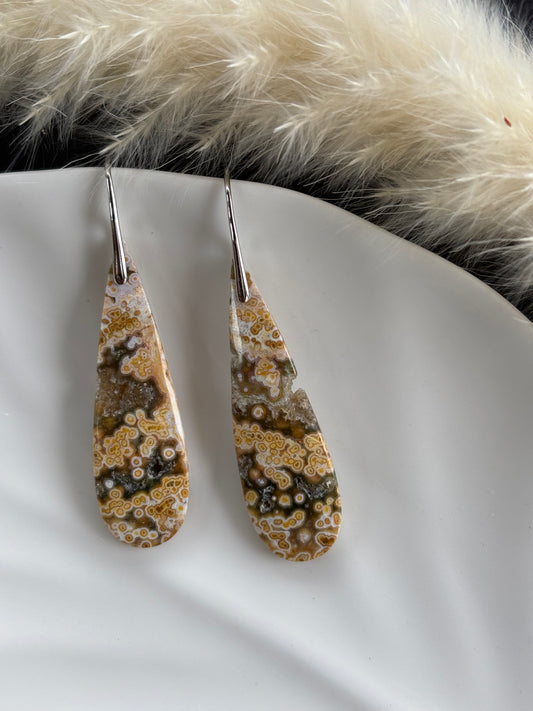 Ocean Jasper Long Earrings
