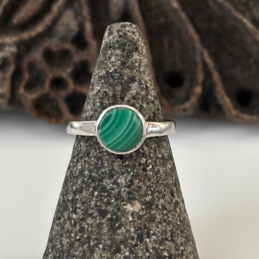 Malachite Ring Size 7.5