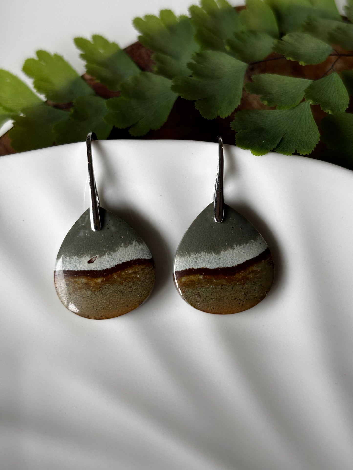 Polychrome Jasper Dangle Earrings