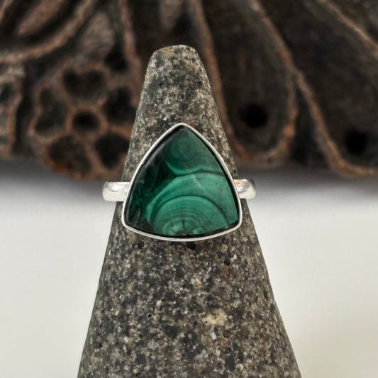 Malachite Ring Size 6.5
