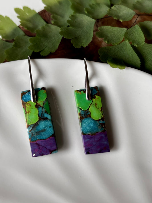 Spiny Oyster Turquoise Earrings