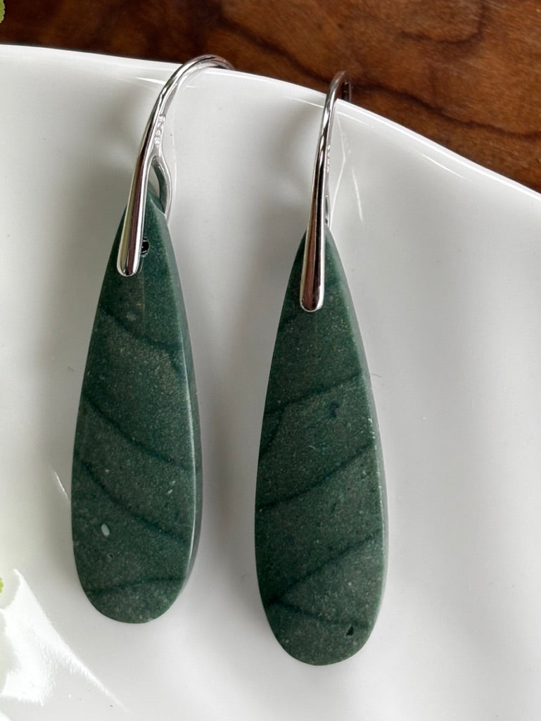 Green Polychrome Jasper Earrings