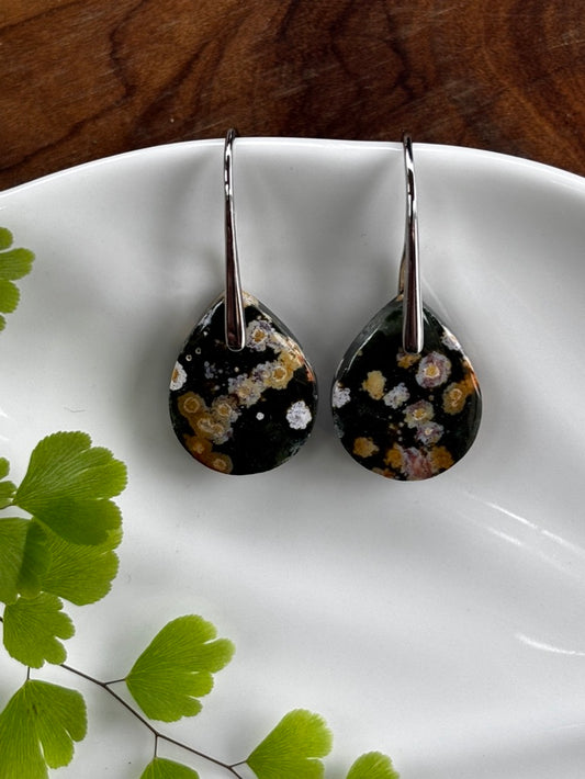 Small Ocean Jasper Earrings