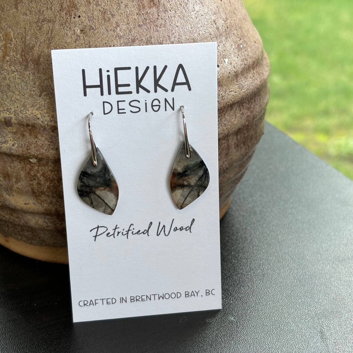 Petrified Wood Earrings